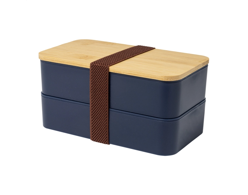 Satay lunchbox z nadrukiem 1400 ml ciemnoniebieski
