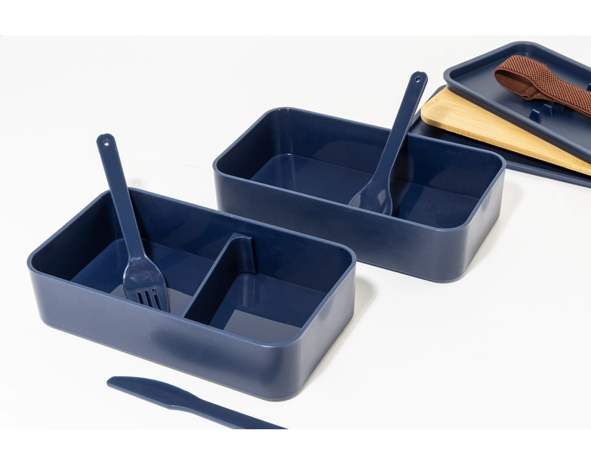 Satay lunchbox z nadrukiem 1400 ml ciemnoniebieski