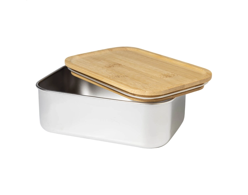 Lunchbox 600 ml z nadrukiem z bambusową pokrywką