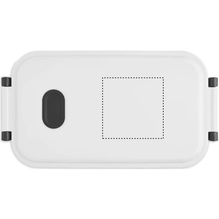 Schemat znakowania dla Doming - DO1 na gadżecie: Indus lunchbox z logo 800 ml biały z klamrami
