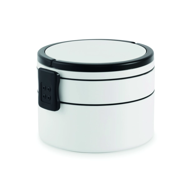 Ensala lunchbox z logo biały 950 ml z uchwytami