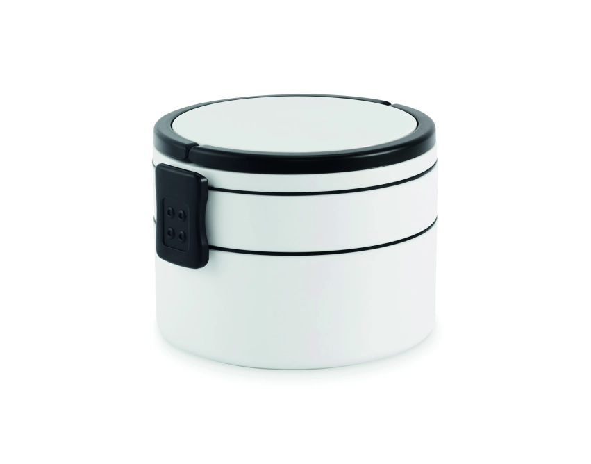 Ensala lunchbox z logo biały 950 ml z uchwytami