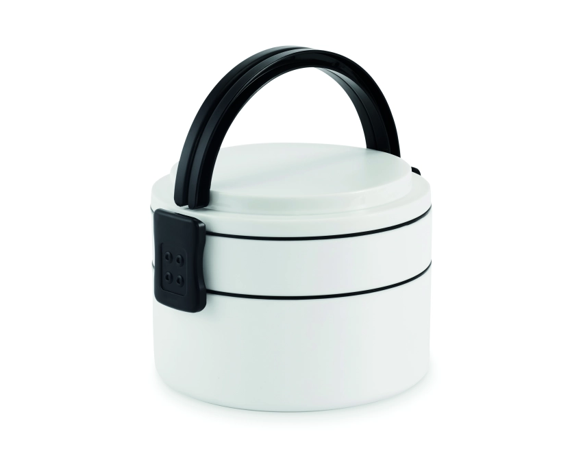 Ensala lunchbox z logo biały 950 ml z uchwytami
