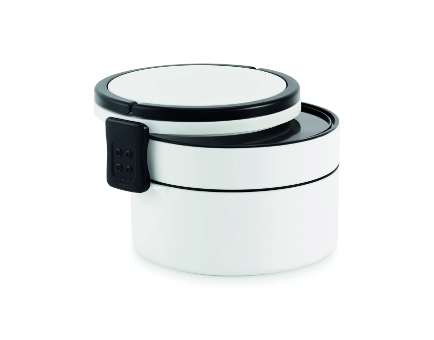 Ensala lunchbox z logo biały 950 ml z uchwytami