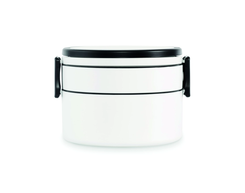 Ensala lunchbox z logo biały 950 ml z uchwytami