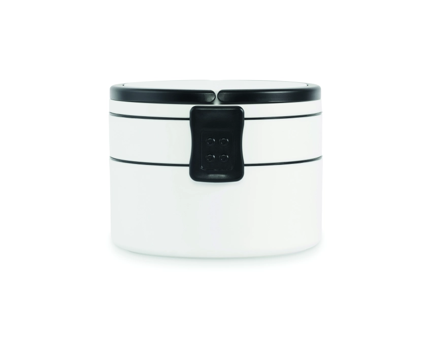 Ensala lunchbox z logo biały 950 ml z uchwytami