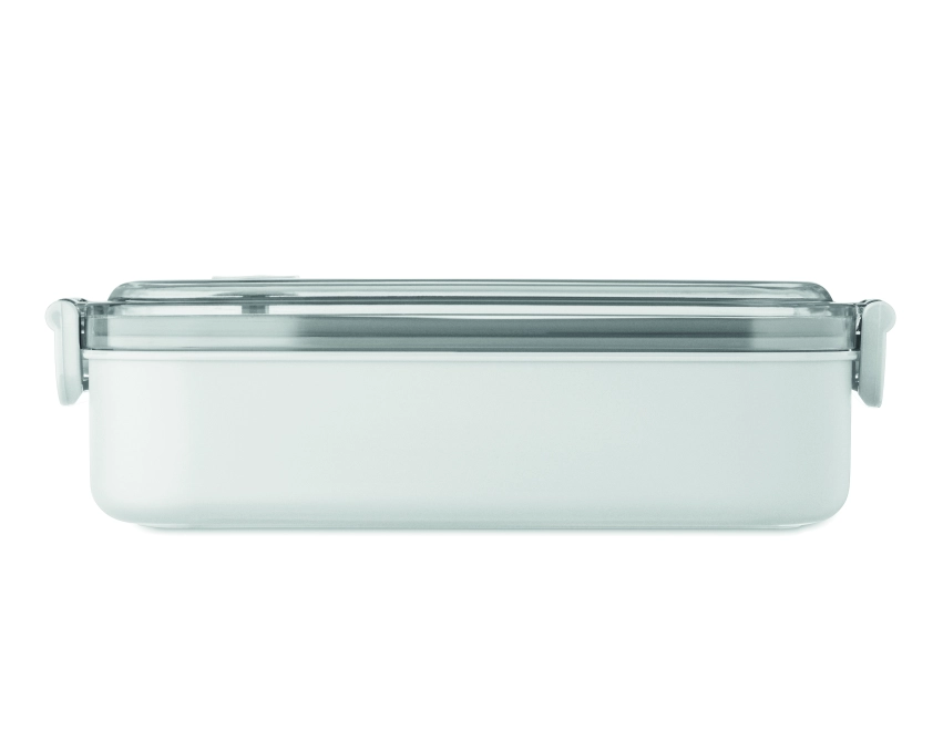 Hoagie lunchbox z logo, biały z PP z uchwytami