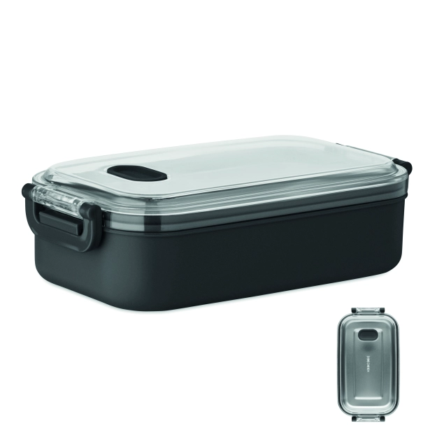 Hoagie lunchbox z logo 750 ml, czarny z PP