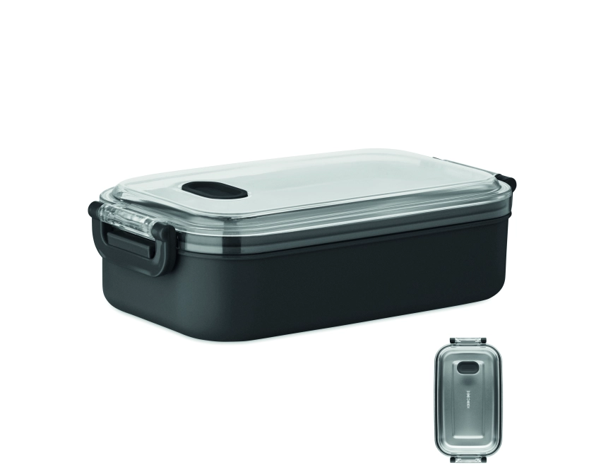 Hoagie lunchbox z logo 750 ml, czarny z PP