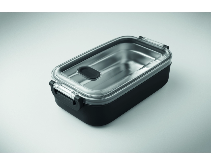 Hoagie lunchbox z logo 750 ml, czarny z PP
