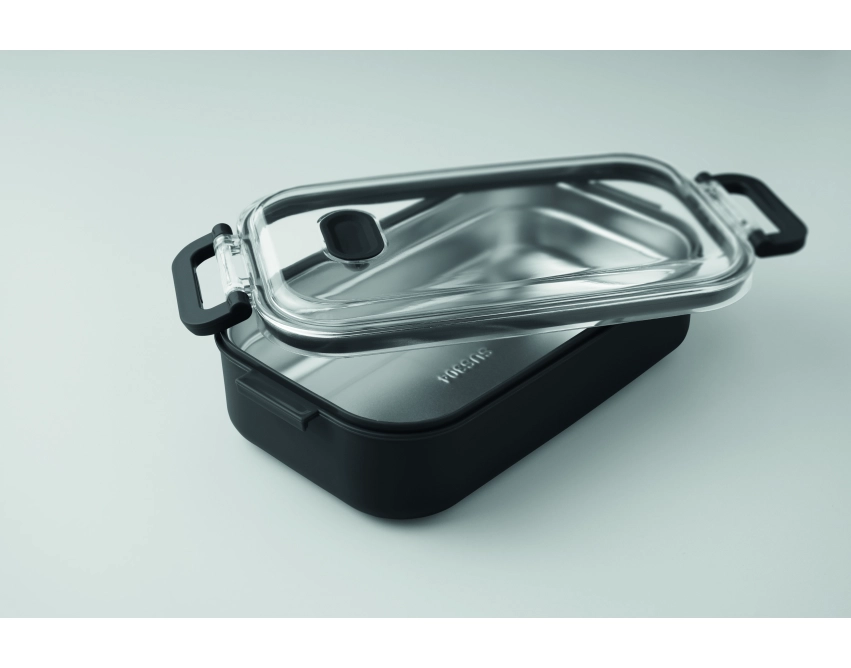 Hoagie lunchbox z logo 750 ml, czarny z PP