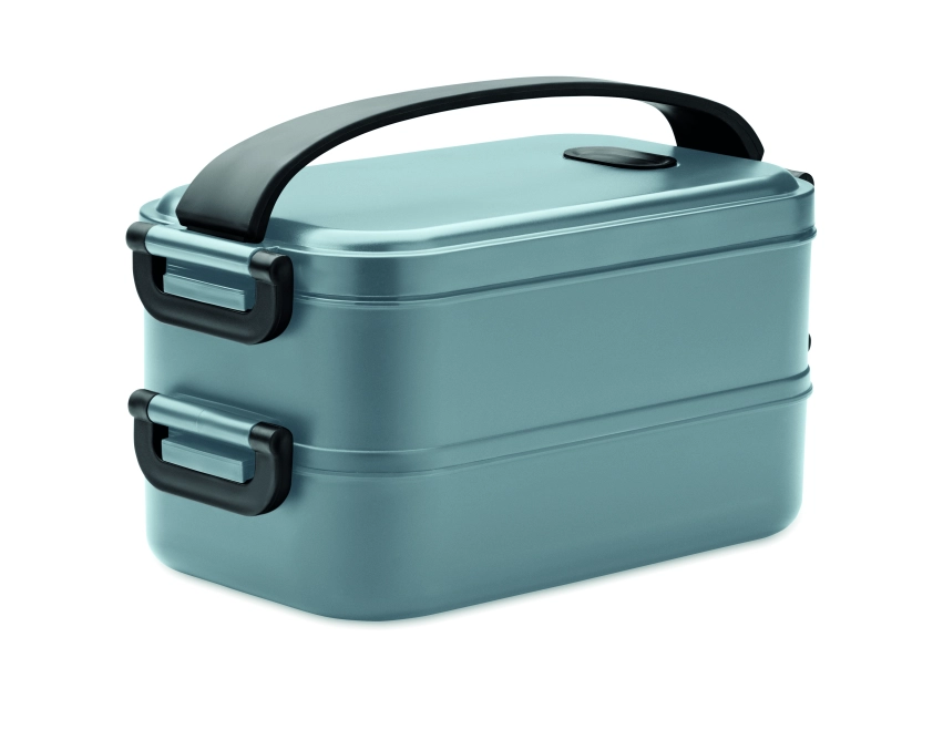 Lunchbox z logo petrol 1600 ml, dwa poziomy