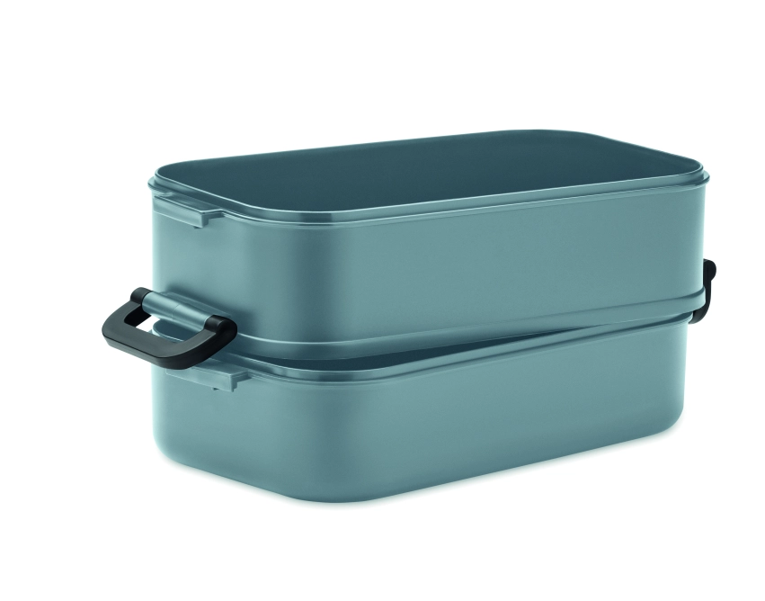 Lunchbox z logo petrol 1600 ml, dwa poziomy