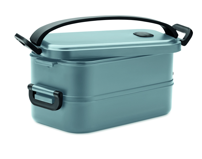 Lunchbox z logo petrol 1600 ml, dwa poziomy
