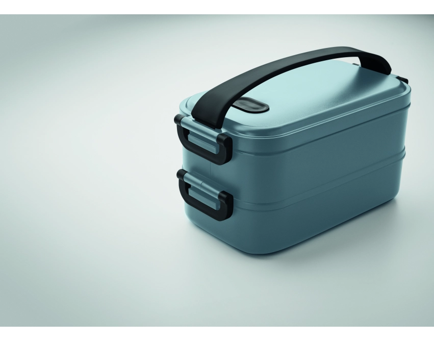 Lunchbox z logo petrol 1600 ml, dwa poziomy