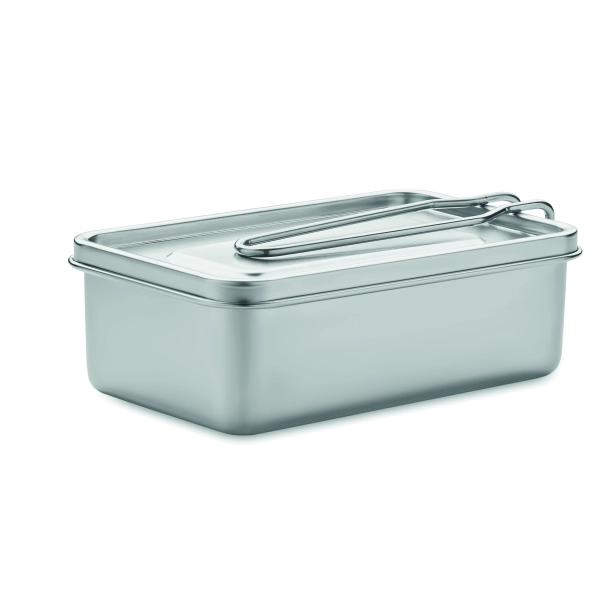 Tamelunch lunchbox z logo 750 ml – srebrny