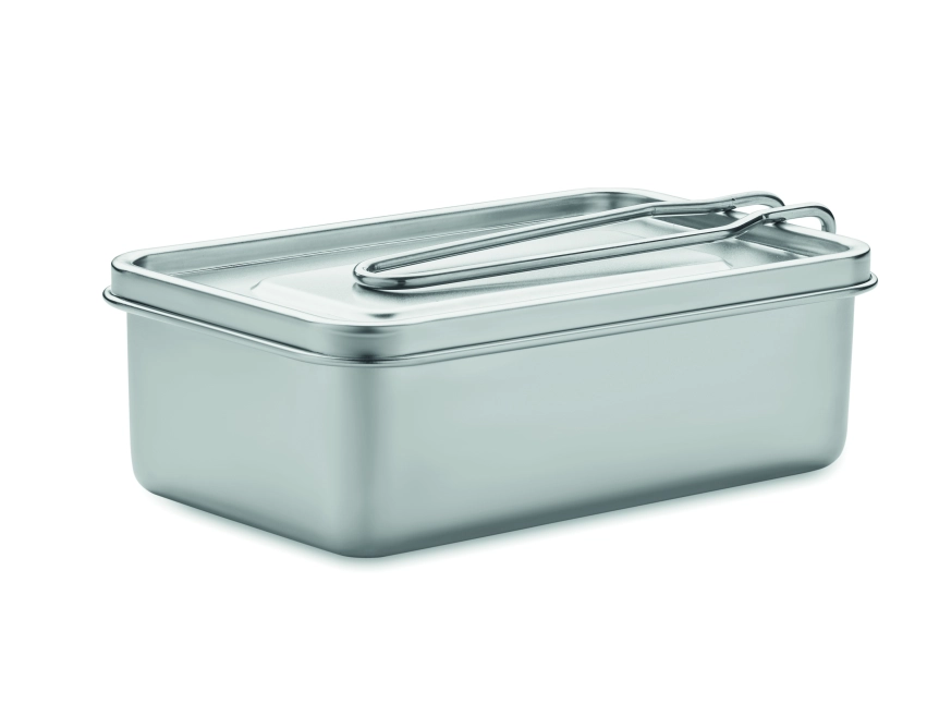 Tamelunch lunchbox z logo 750 ml – srebrny