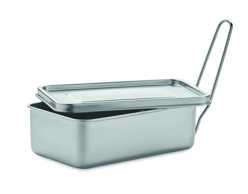 Tamelunch lunchbox z logo 750 ml – srebrny