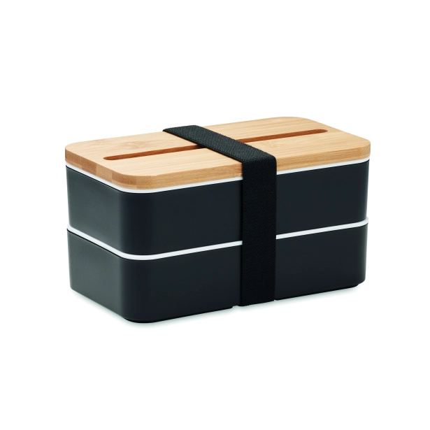 Lunchbox z nadrukiem 800 ml z bambusową pokrywą