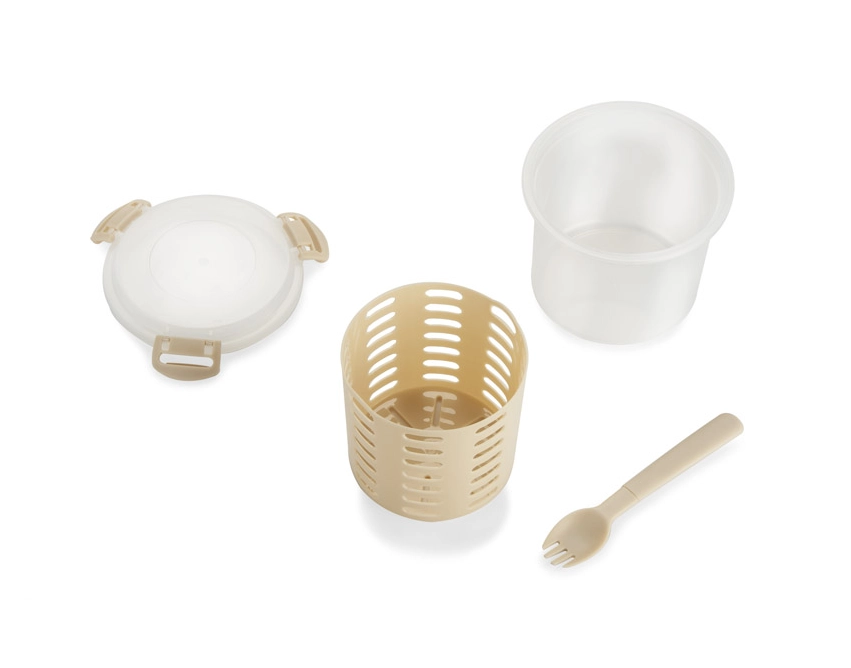 Lunchbox FRUT z logo 550 ml z beżowego polipropylenu