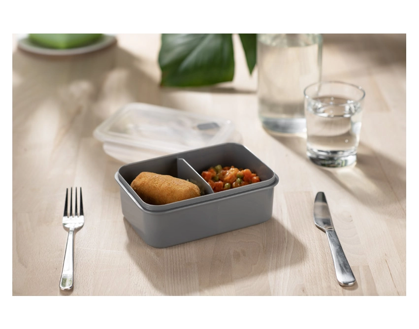 Lunchbox SMACZI z logo 800 ml w grafitowym kolorze