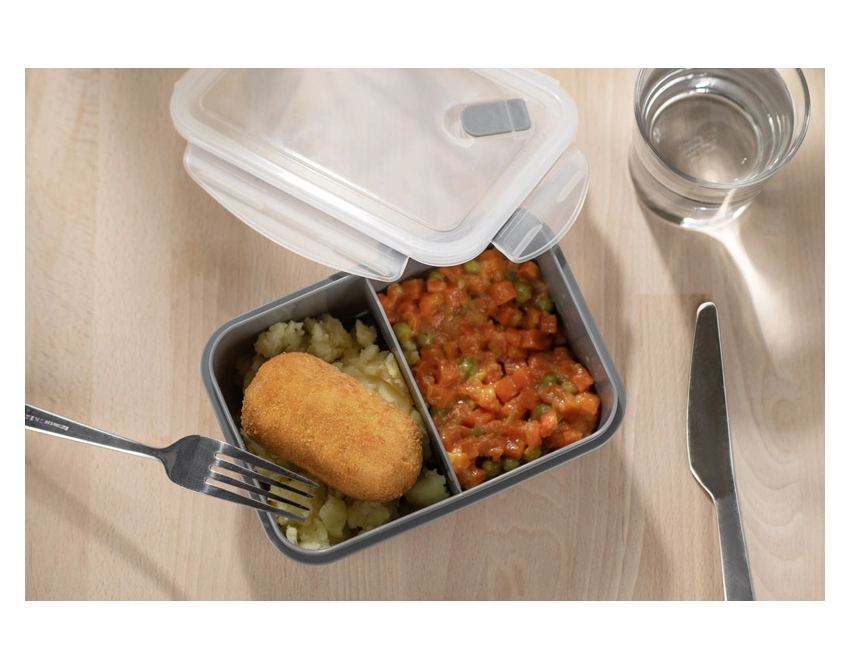Lunchbox SMACZI z logo 800 ml w grafitowym kolorze