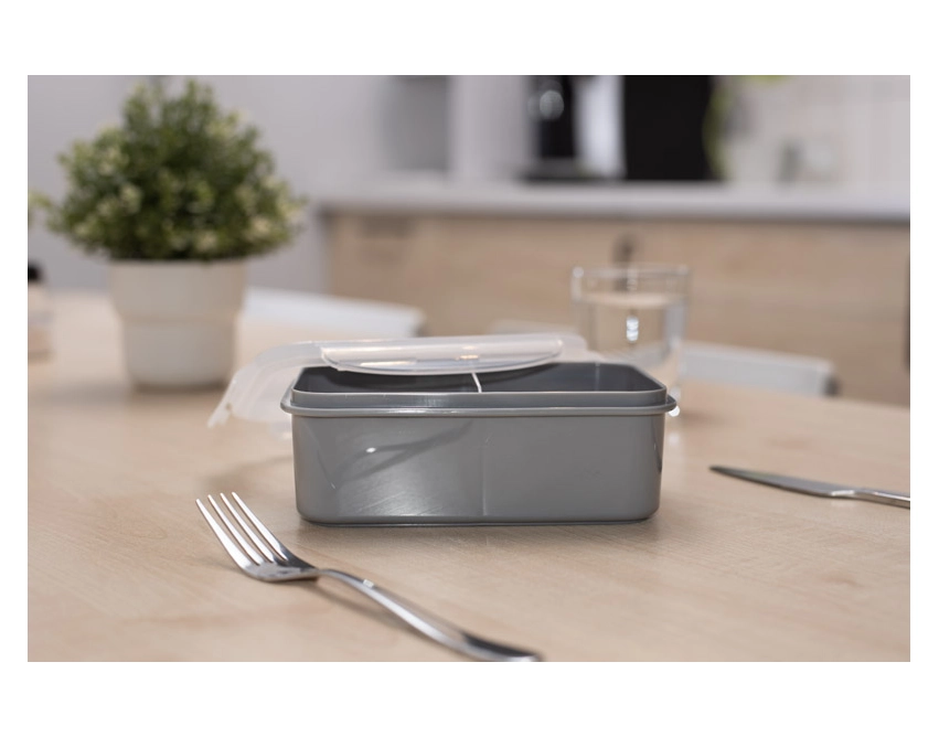 Lunchbox SMACZI z logo 800 ml w grafitowym kolorze