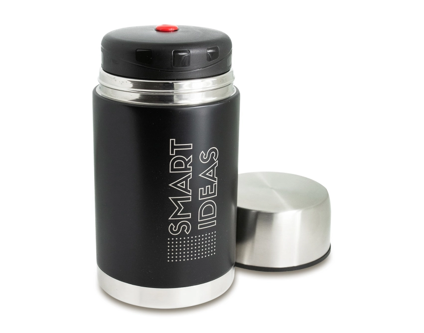 Bigger lunchbox z logo 1000 ml, czarny próżniowy