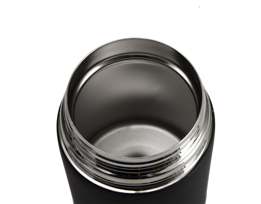 Termo lunchbox z logo 800 ml, czarny próżniowy