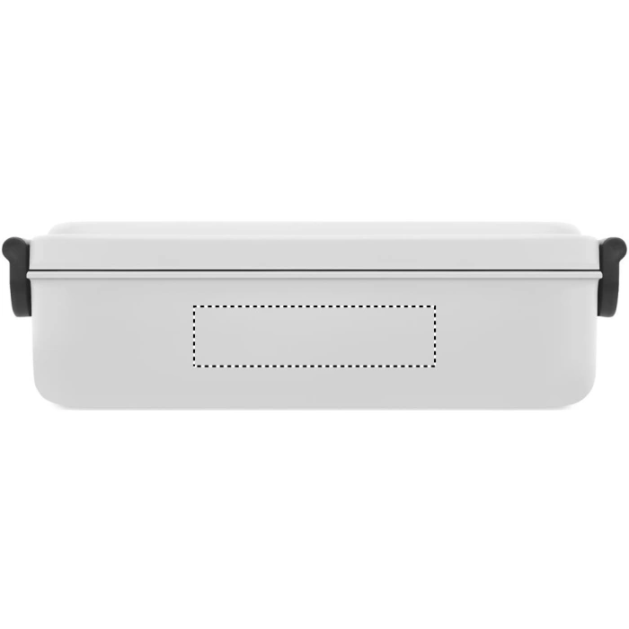 Schemat znakowania dla Etykieta - DL na gadżecie: Indus lunchbox z logo 800 ml biały z klamrami
