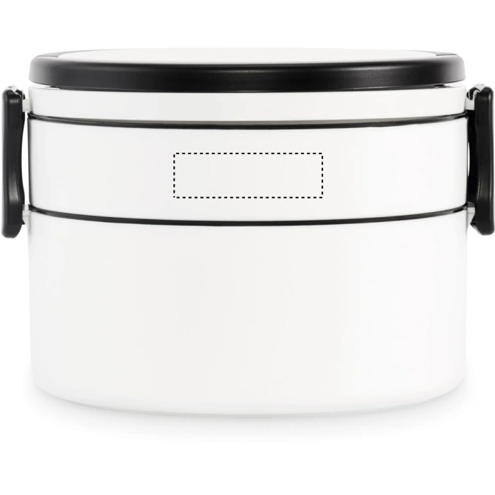 Schemat znakowania dla Tampondruk - P4 na gadżecie: Ensala lunchbox z logo biały 950 ml z uchwytami
