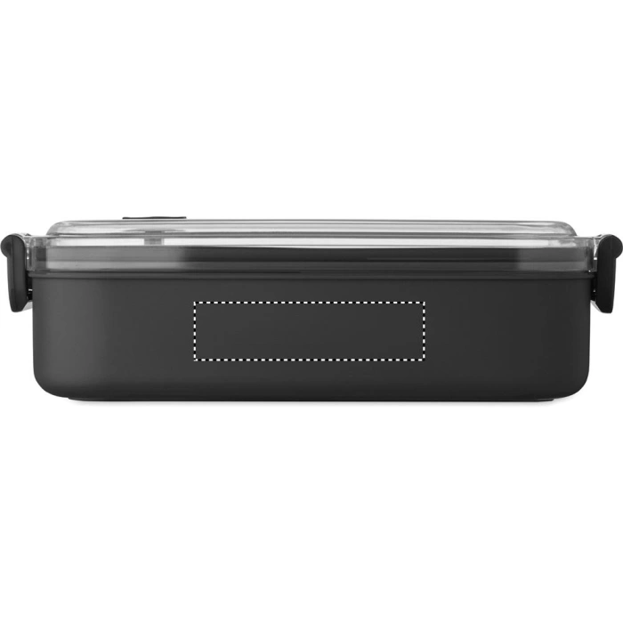 Schemat znakowania dla Etykieta - DL na gadżecie: Hoagie lunchbox z logo 750 ml, czarny z PP