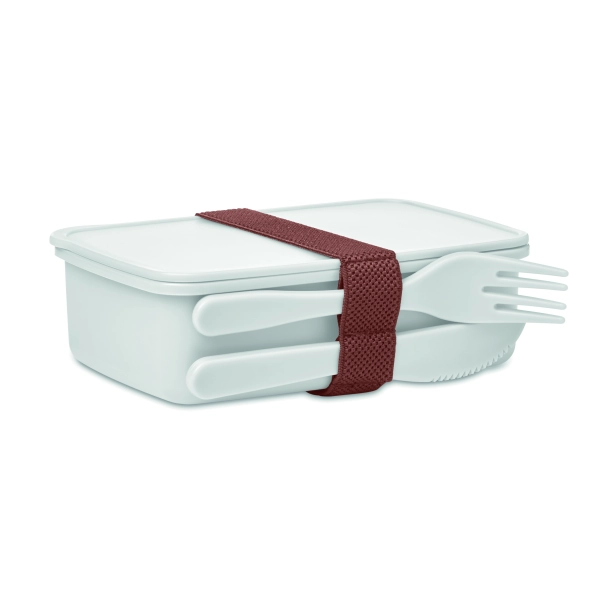 Sunday lunchbox z logo, biały z tworzywa PP