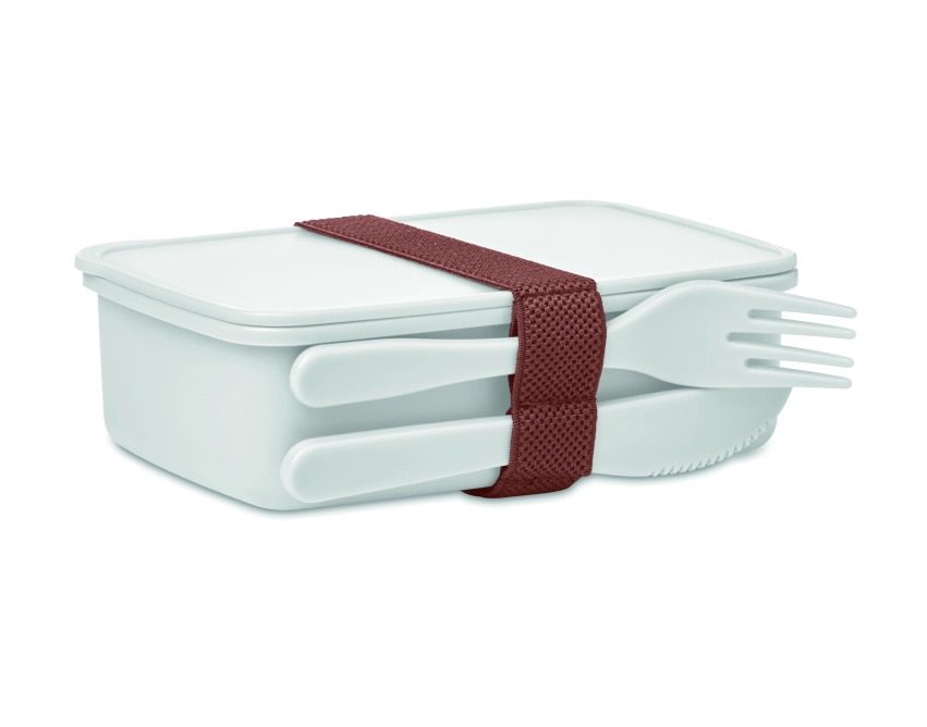 Sunday lunchbox z logo, biały z tworzywa PP