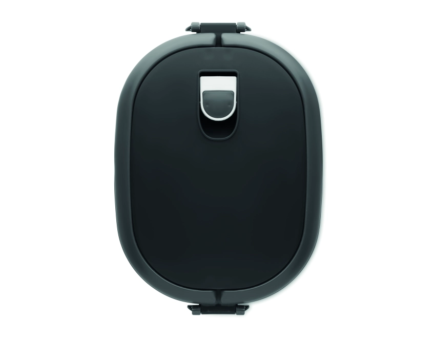 Lux lunch – czarny lunchbox z logo, 750 ml