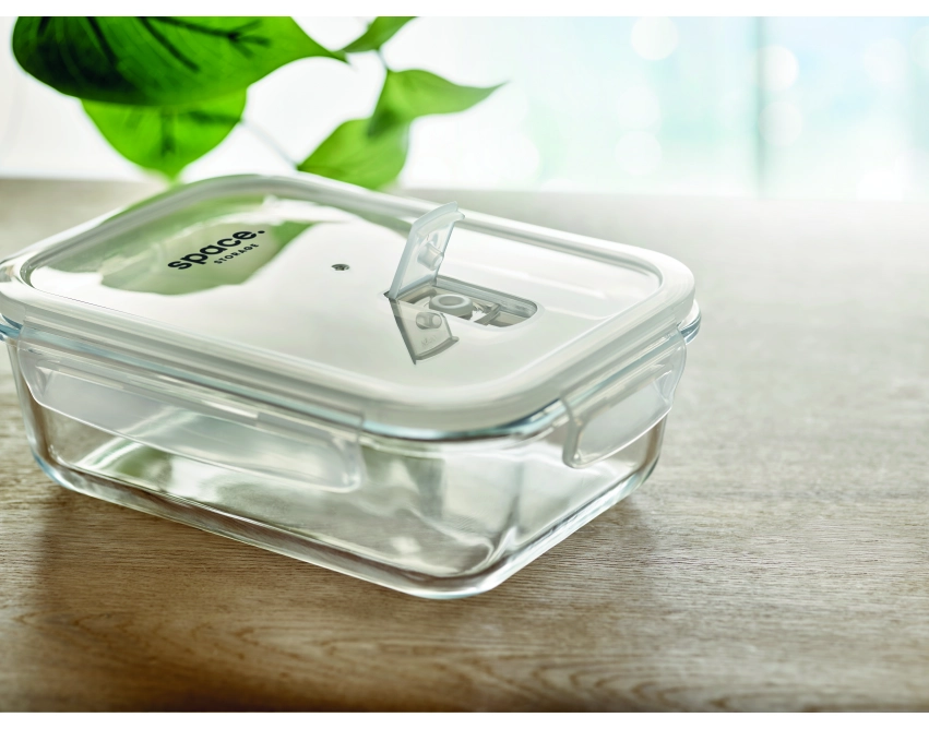 Lunchbox z logo 900 ml przezroczysty ze szkła