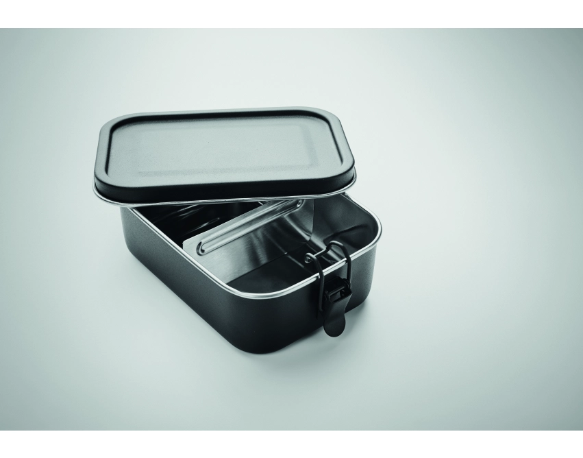 Chan lunchbox z logo 750 ml, czarny matowy