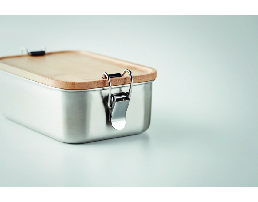 Sonabox lunchbox z logo 750 ml ze stali i bambusa
