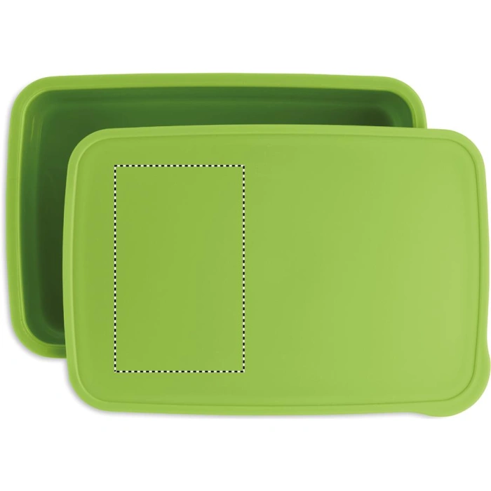Schemat znakowania dla Tampondruk - P5 na gadżecie: Lunchbox Sunday z logo z PP, kolor limonkowy