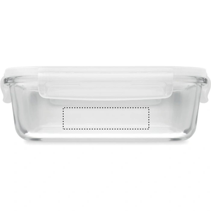Schemat znakowania dla Tampondruk - P6 na gadżecie: Lunchbox z logo 900 ml przezroczysty ze szkła