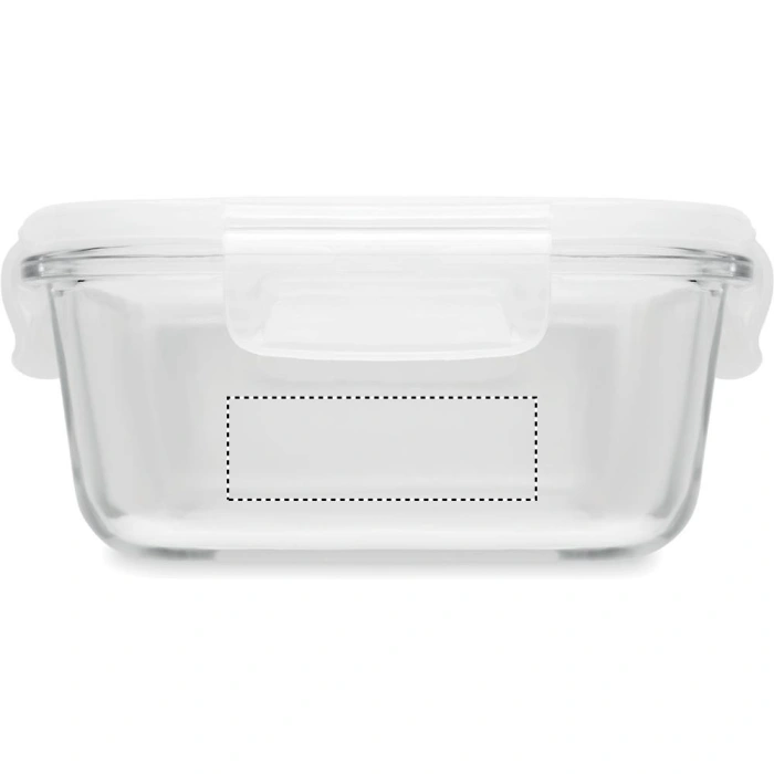Schemat znakowania dla Tampondruk - P6 na gadżecie: Lunchbox z logo 900 ml przezroczysty ze szkła