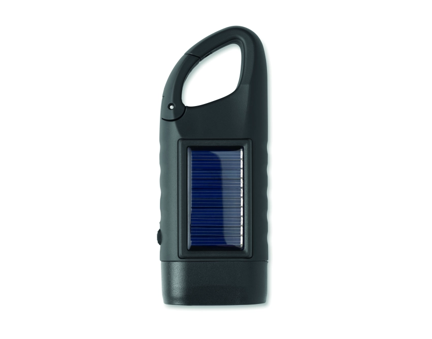 Latarka solarna Cranch z nadrukiem, ABS z recyklingu