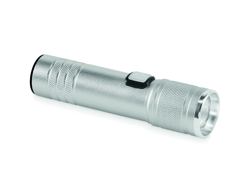 Flashra latarka COB z recyklingu aluminium, ładowalna