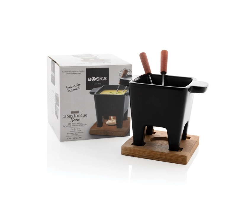 BOSKA Tapas Fondue Nero – czarny zestaw do sera 175 ml