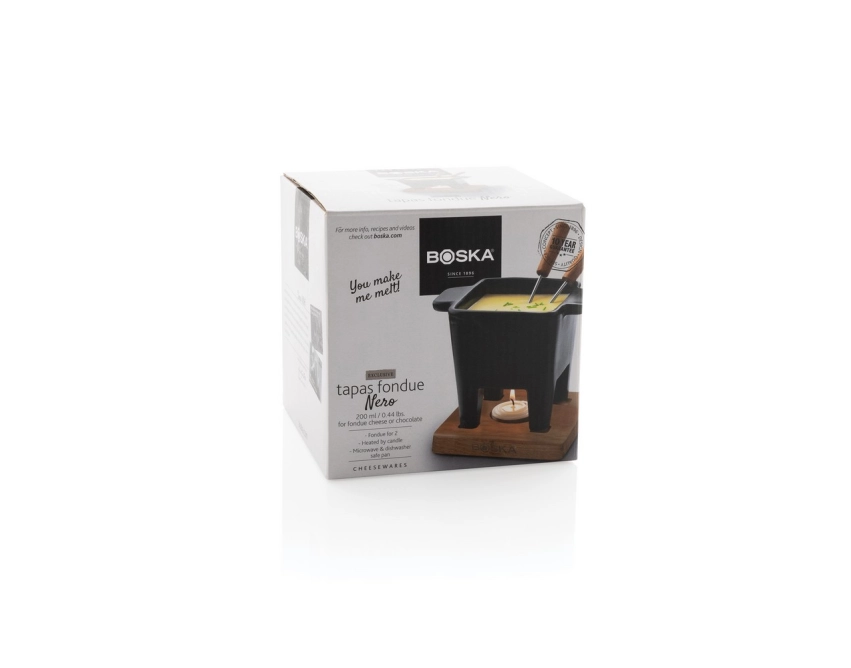 BOSKA Tapas Fondue Nero – czarny zestaw do sera 175 ml