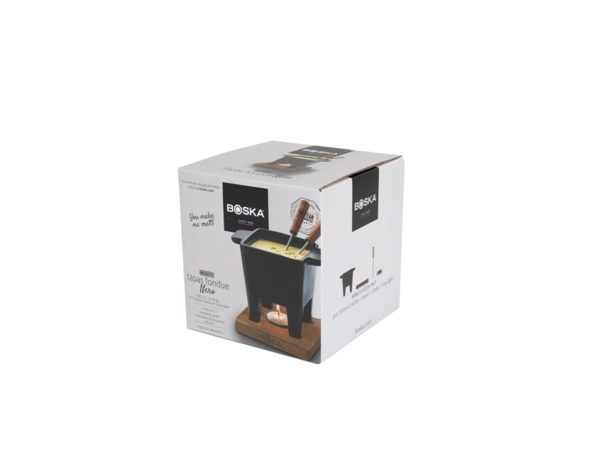 BOSKA Tapas Fondue Nero – czarny zestaw do sera 175 ml