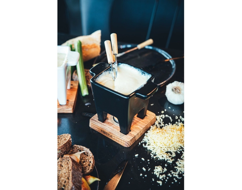 BOSKA Tapas Fondue Nero – czarny zestaw do sera 175 ml