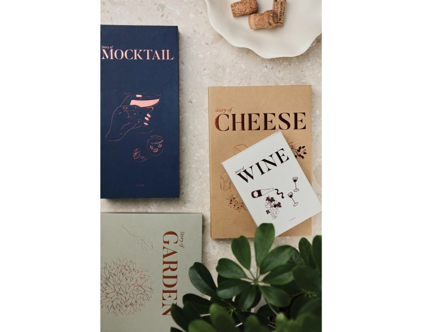 Story of Cheese zestaw do sera z akacji, brązowy