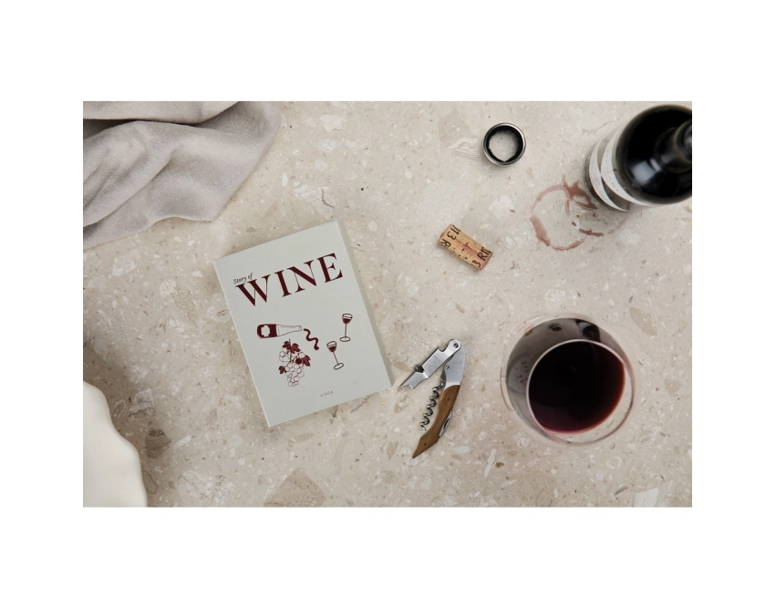Story of Wine zestaw do wina z grawerem, biały, stal
