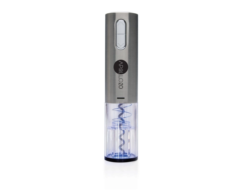 Elektryczny korkociąg do wina USB ze stali, szary